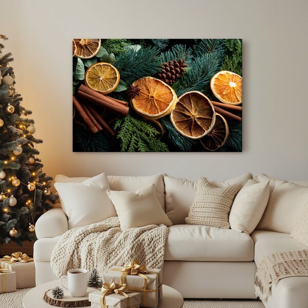 Quadro su tela – Profumo natalizio del bosco