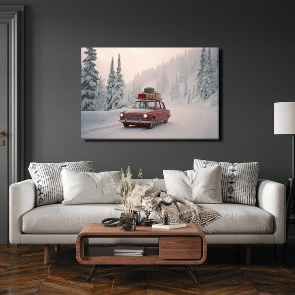 Quadro su tela – Auto dei desideri natalizi