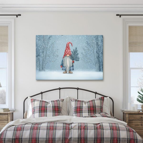 Quadro su tela Natalizio – Folletto invernale nel bosco