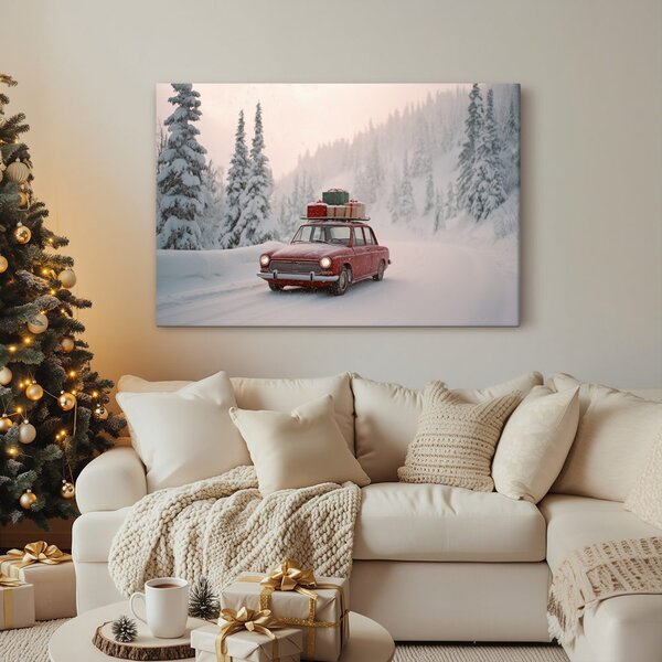 Quadro su tela – Auto dei desideri natalizi