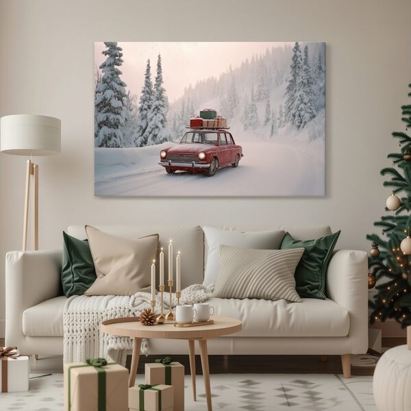 Quadro su tela – Auto dei desideri natalizi