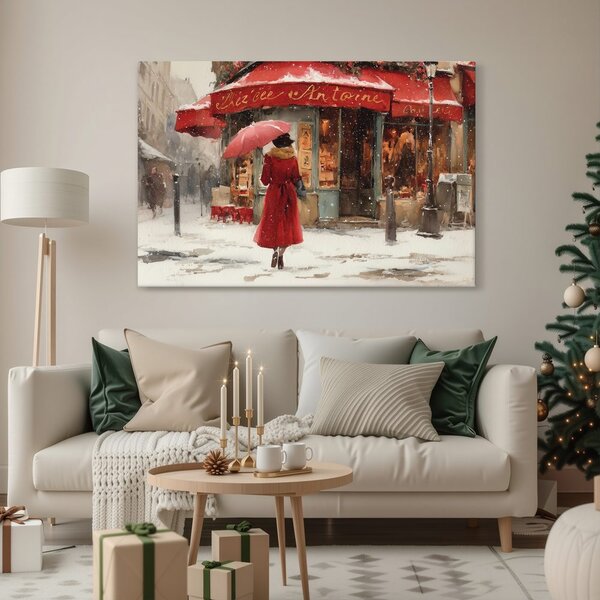 Quadro su tela – Passeggiata natalizia in città