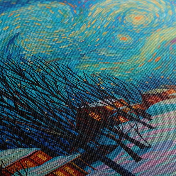 Quadri 5 pezzi – Notte stellata d'inverno