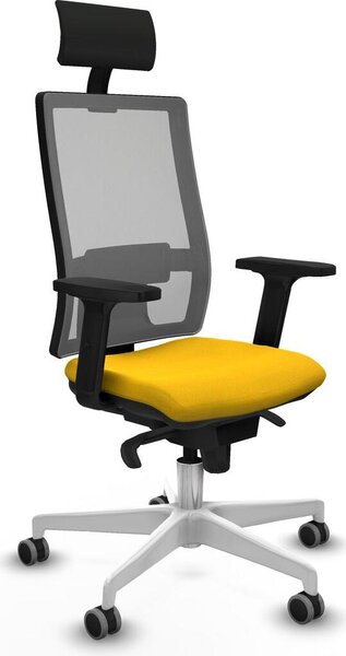 Sedia da ufficio Horna Piqueras y Crespo, modello 2D026G1, colore giallo