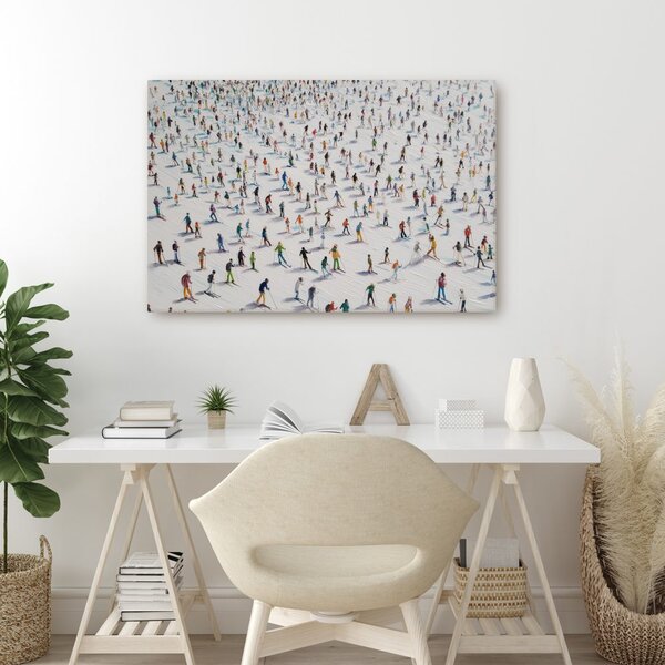 Quadro su tela Natalizio – Gioie invernali sulla pista