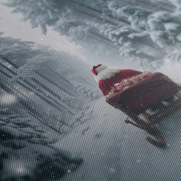 Quadro su tela Natalizio – Babbo natale fiabesco nel bosco