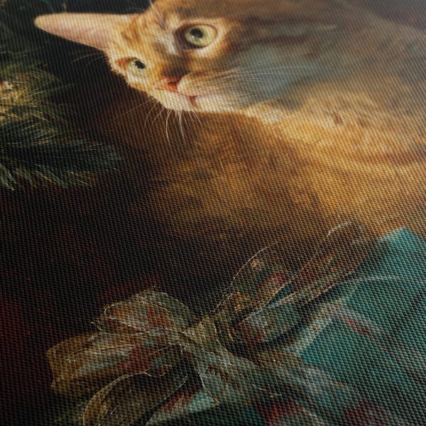 Quadro su tela – Gatti natalizi in relax