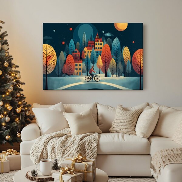 Quadro su tela – Giro invernale sotto le stelle