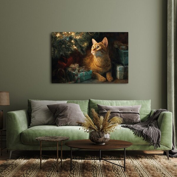 Quadro su tela – Gatti natalizi in relax