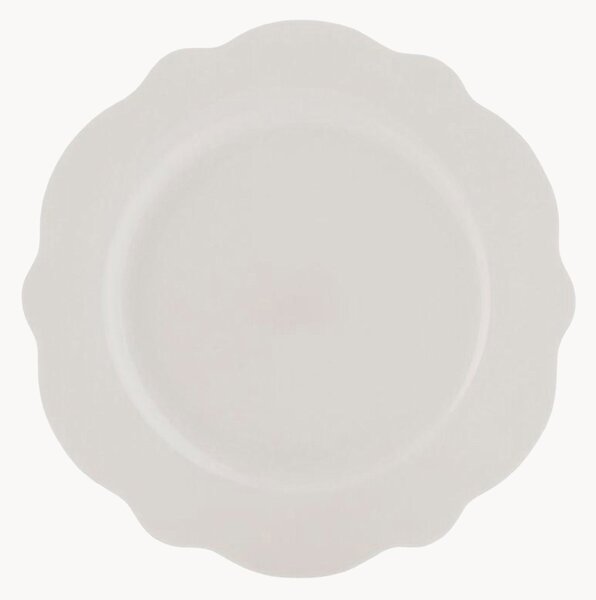 Set di 6 piatti da frutta in porcellana Blanc