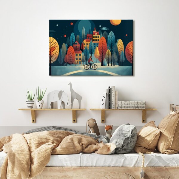 Quadro su tela – Giro invernale sotto le stelle