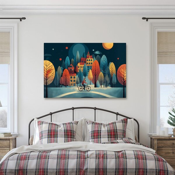 Quadro su tela – Giro invernale sotto le stelle
