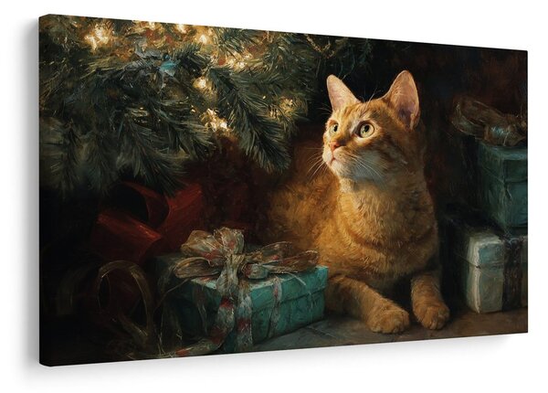 Quadro su tela – Gatti natalizi in relax