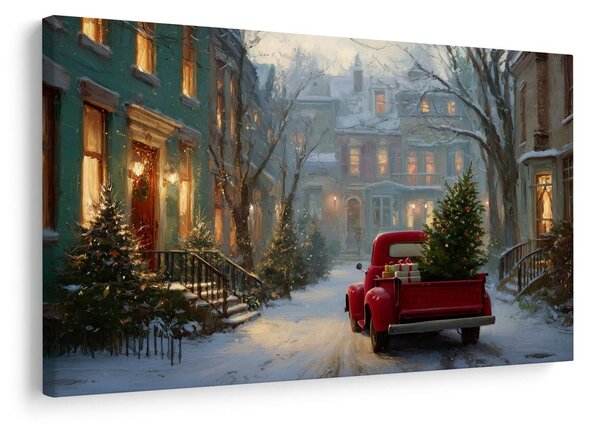 Quadro su tela Natalizio – Auto dei desideri realizzati