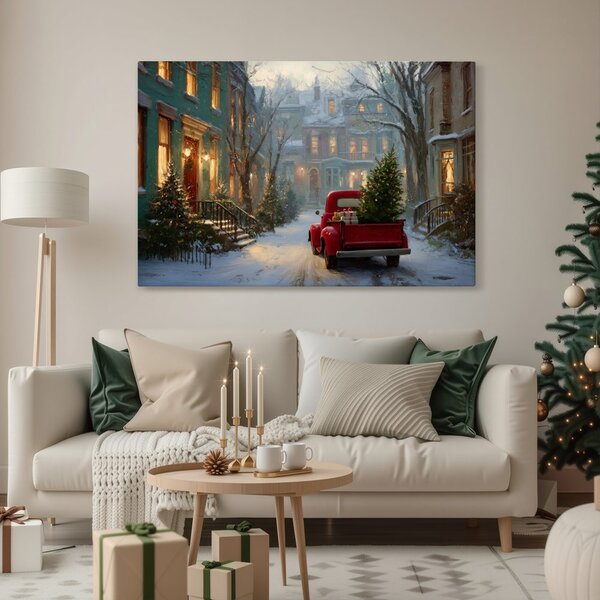 Quadro su tela Natalizio – Auto dei desideri realizzati