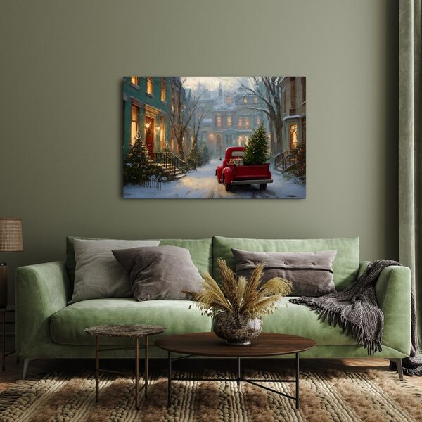 Quadro su tela Natalizio – Auto dei desideri realizzati