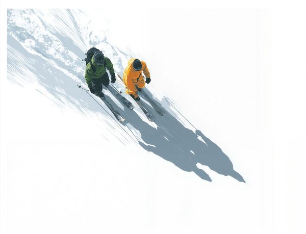 Quadro su tela – Sci alpino innevato