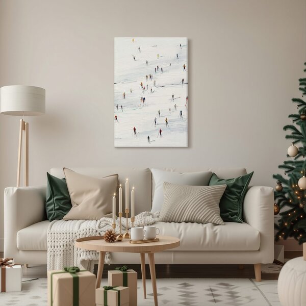 Quadro su tela – Gioie invernali sulla pista