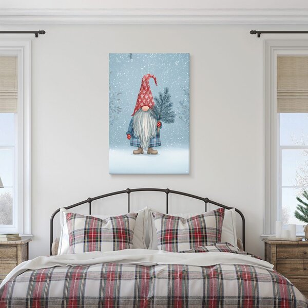 Quadro su tela – Magia natalizia con gnomo