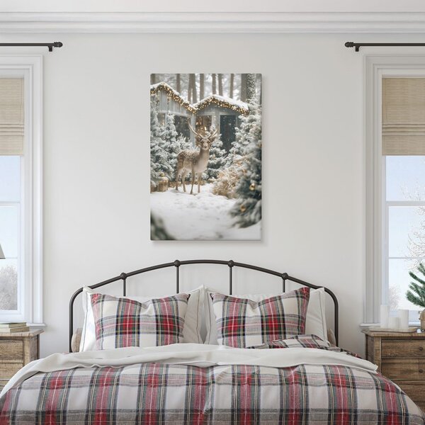 Quadro su tela Natalizio – Favola invernale nel bosco