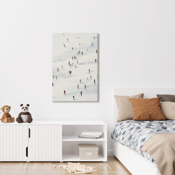 Quadro su tela – Gioie invernali sulla pista
