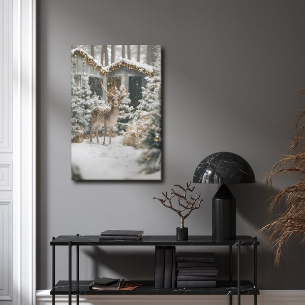 Quadro su tela Natalizio – Favola invernale nel bosco