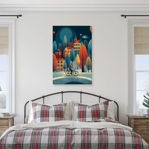 Quadro su tela – Villaggio invernale incantato