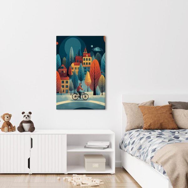 Quadro su tela – Villaggio invernale incantato