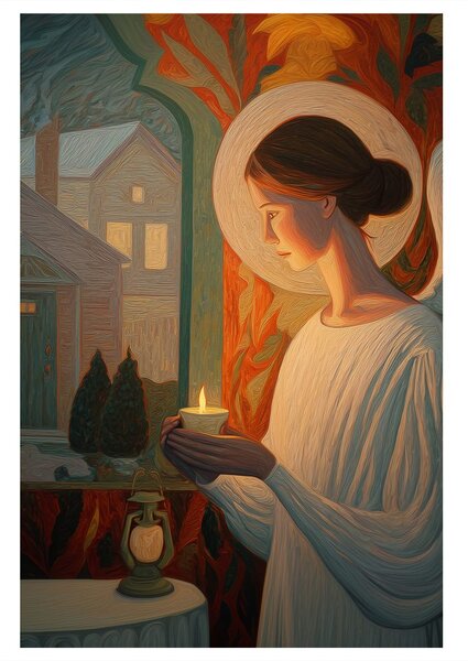 Quadro su tela – Luce angelica festiva
