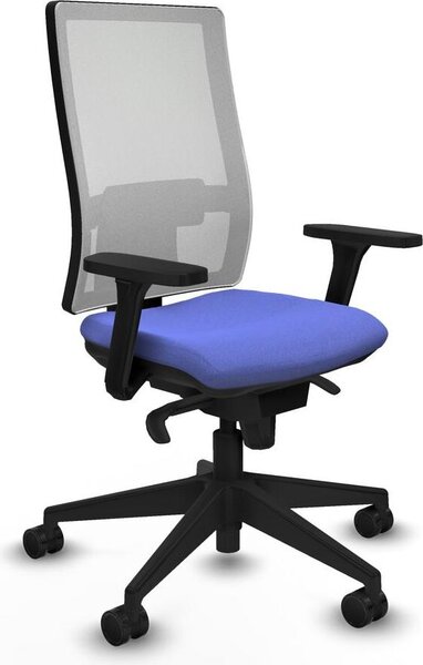 Sedia da ufficio Piqueras y Crespo, modello 3D066N0, colore azzurro chiaro
