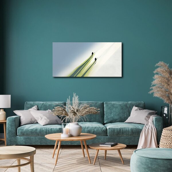 Quadro su tela – Sciatori nel paesaggio invernale