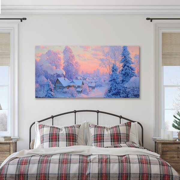 Quadro su tela Natalizio – Villaggio invernale incantato