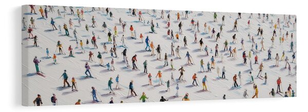 Quadro su tela – Sciatori nel parco invernale