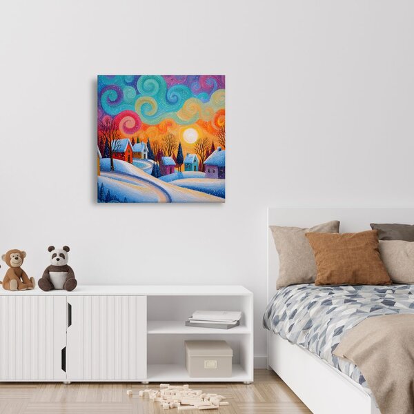 Quadro su tela – Sera festiva in montagna