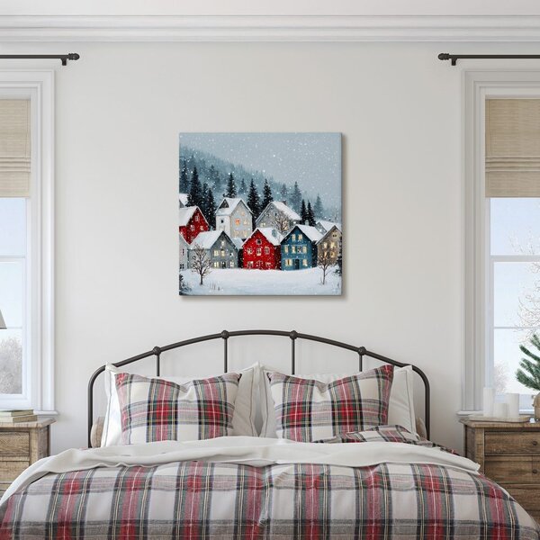 Quadro su tela Natalizio – Favola invernale in montagna