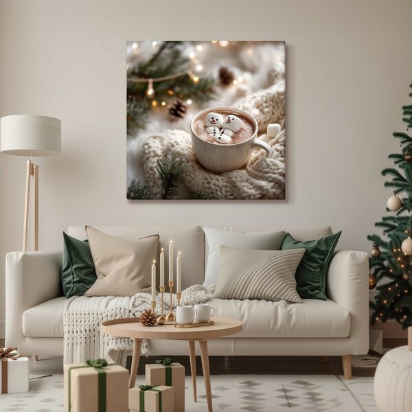 Quadro su tela – Atmosfera natalizia con cioccolato delizioso