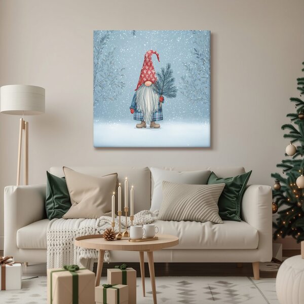 Quadro su tela Natalizio – Atmosfera festiva con folletto