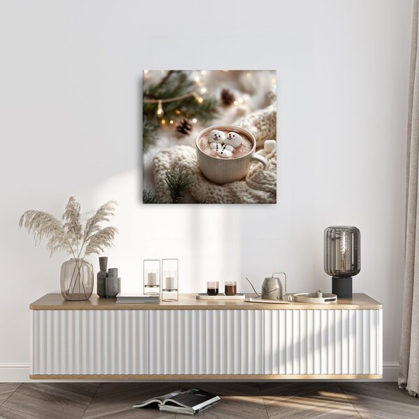 Quadro su tela – Atmosfera natalizia con cioccolato delizioso