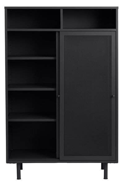 Armadietto nero in metallo con ante scorrevoli 90x140x40 cm Veep – Unique Furniture