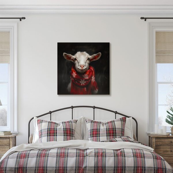 Quadro su tela Natalizio – Capra carina