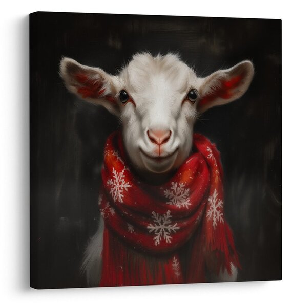 Quadro su tela Natalizio – Capra carina