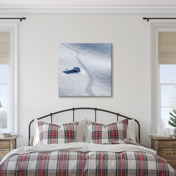 Quadro su tela – Chalet solitario in inverno