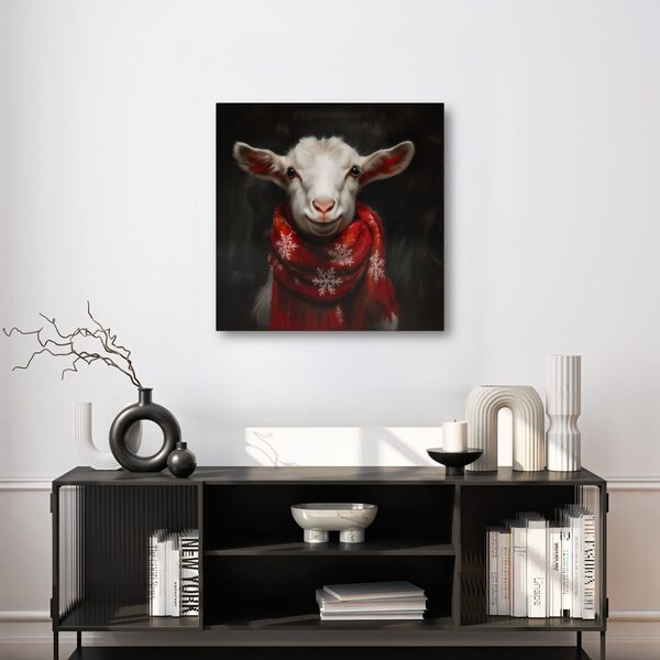 Quadro su tela Natalizio – Capra carina