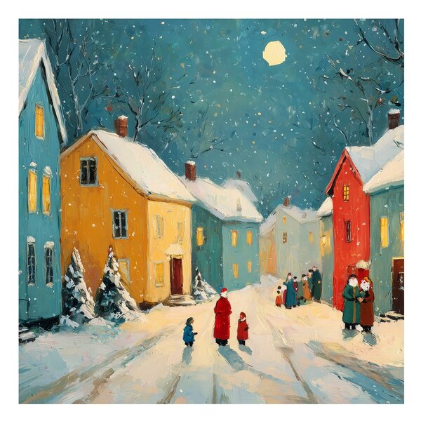 Quadro su tela – Tranquilla notte di natale