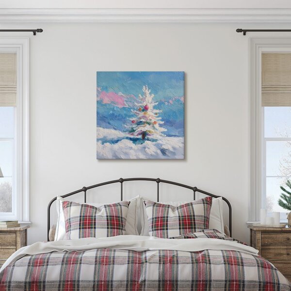 Quadro su tela – Magia invernale con albero di Natale