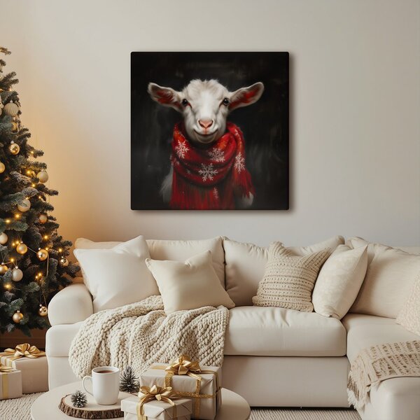 Quadro su tela Natalizio – Capra carina