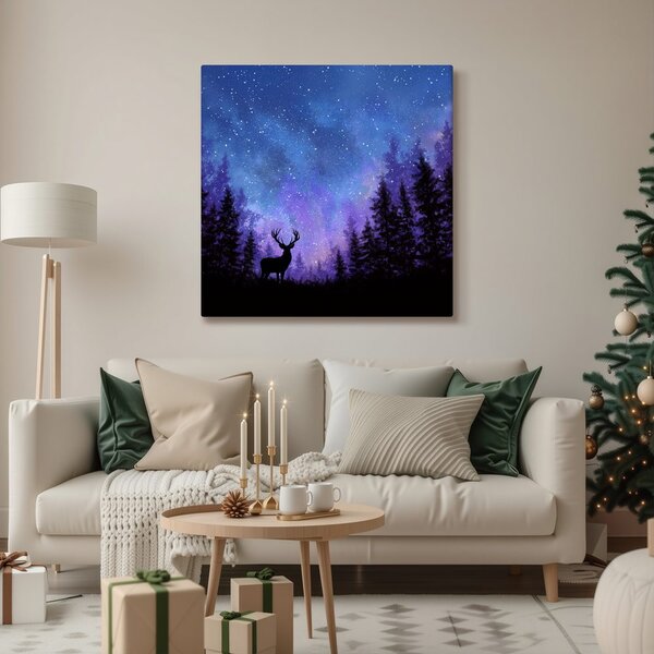 Quadro su tela – Incanto invernale del cielo notturno