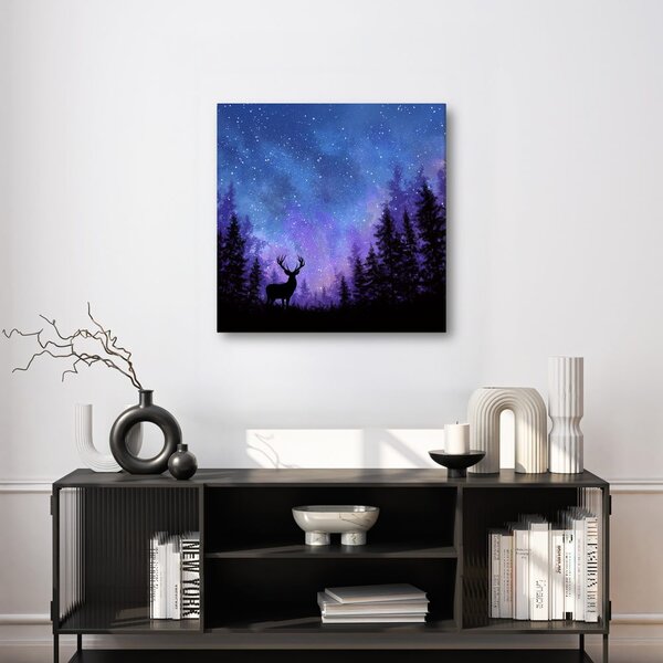 Quadro su tela – Incanto invernale del cielo notturno