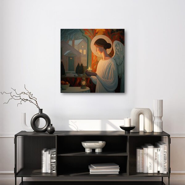 Quadro su tela – Angelo con candela