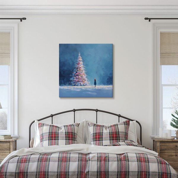 Quadro su tela – Favola invernale con albero di Natale